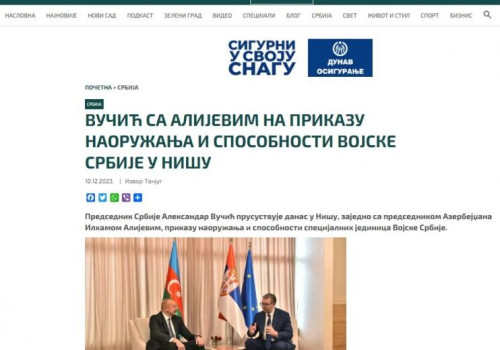 Serbiya mediası Prezident İlham Əliyevin səfərini geniş işıqlandırıb - FOTO