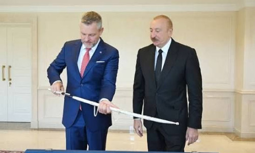 Şuşada tarixi görüş - Slovakiya lideri Qarabağda.