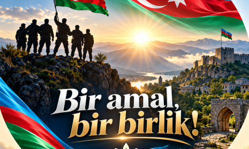 Bizim öz yolumuz var, bizim öz amalımız var və bütün Azərbaycan xalqı bu amal ətrafında birləşib!